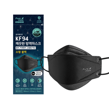 PURE MATE_KF94 Dust Mask (Black/White) (S/M/L)_Cosmetic World
